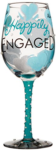 Happily Engaged Wine Glass