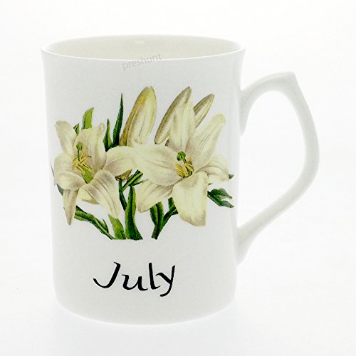 Flower of the Month Fine Bone China Mug - July