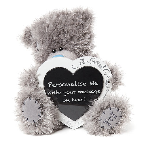 Wedding Teddy with Message Plaque - 9'' Bear