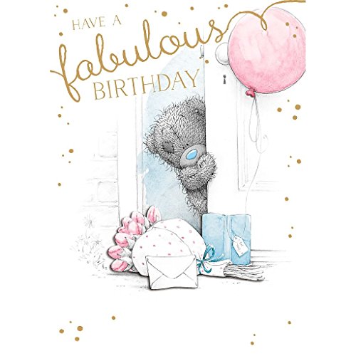 Bear by Door - Birthday Card