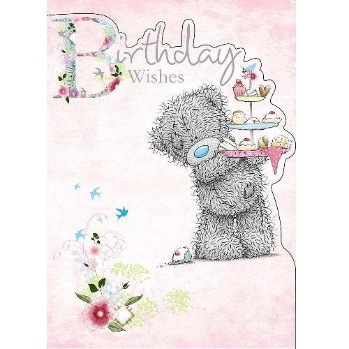 Bear with Cupcake Stand - Birthday Card