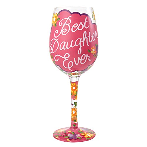 Best Daughter Ever Wine Glass