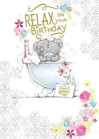 Bear in Bath Tub - Birthday Card