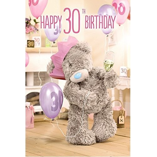 Happy 30th Birthday Card (3D Holographic)