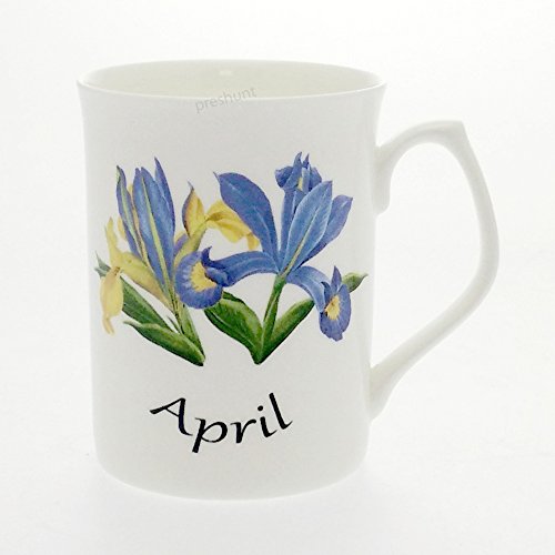 Flower of the Month Fine Bone China Mug - April