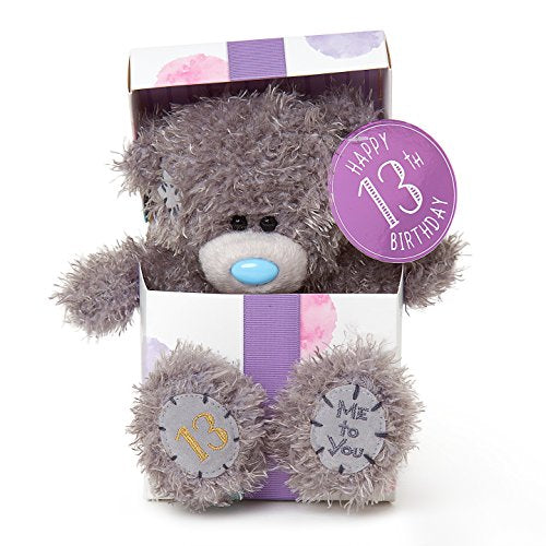13th Birthday Teddy sitting in Gift Box - 7'' Bear