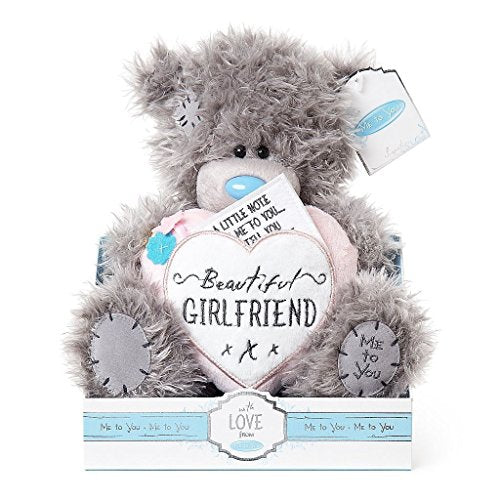 Beautiful Girlfriend Heart Cushion - 9'' Bear