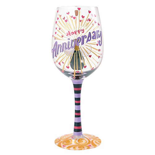 Happy Anniversary Wine Glass