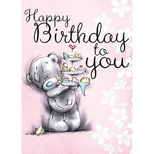 Bear with Cake Stand - Birthday Card