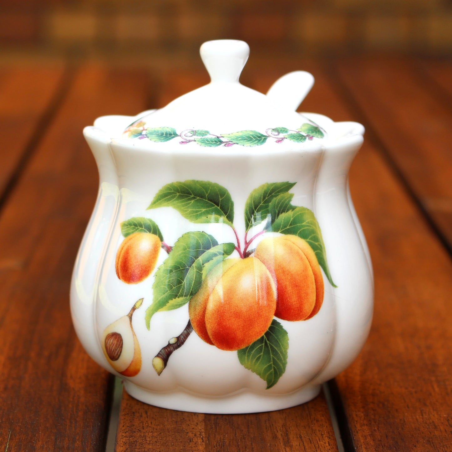 Classic Jam Pot and Spoon - Apricot