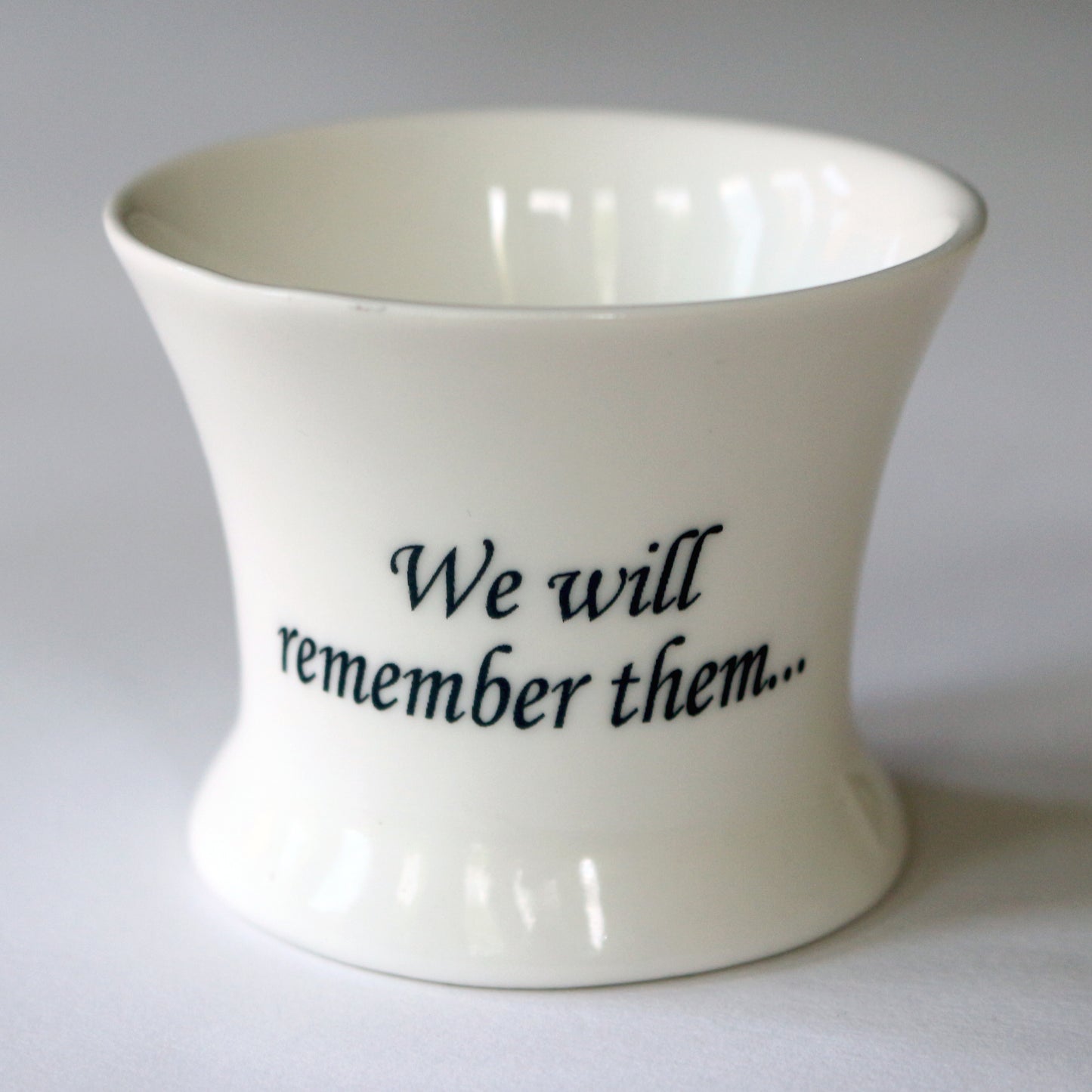 Remembrance Poppy Bone China Tea Light Holder - We will remember them…