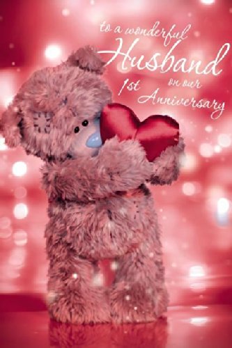 Husband 1st Anniversary Card (3D Holographic)