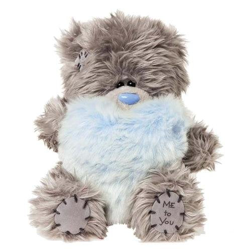 Blue Fur Heart - 5'' Bear