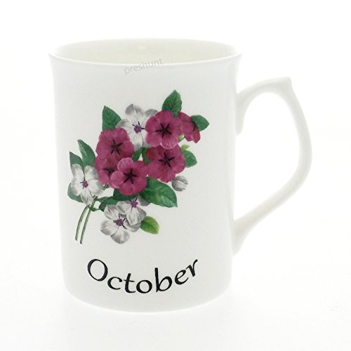 Flower of the Month Fine Bone China Mug - October