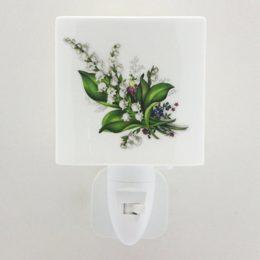 LED Ceramic Night Light - Lily of the Valley Design